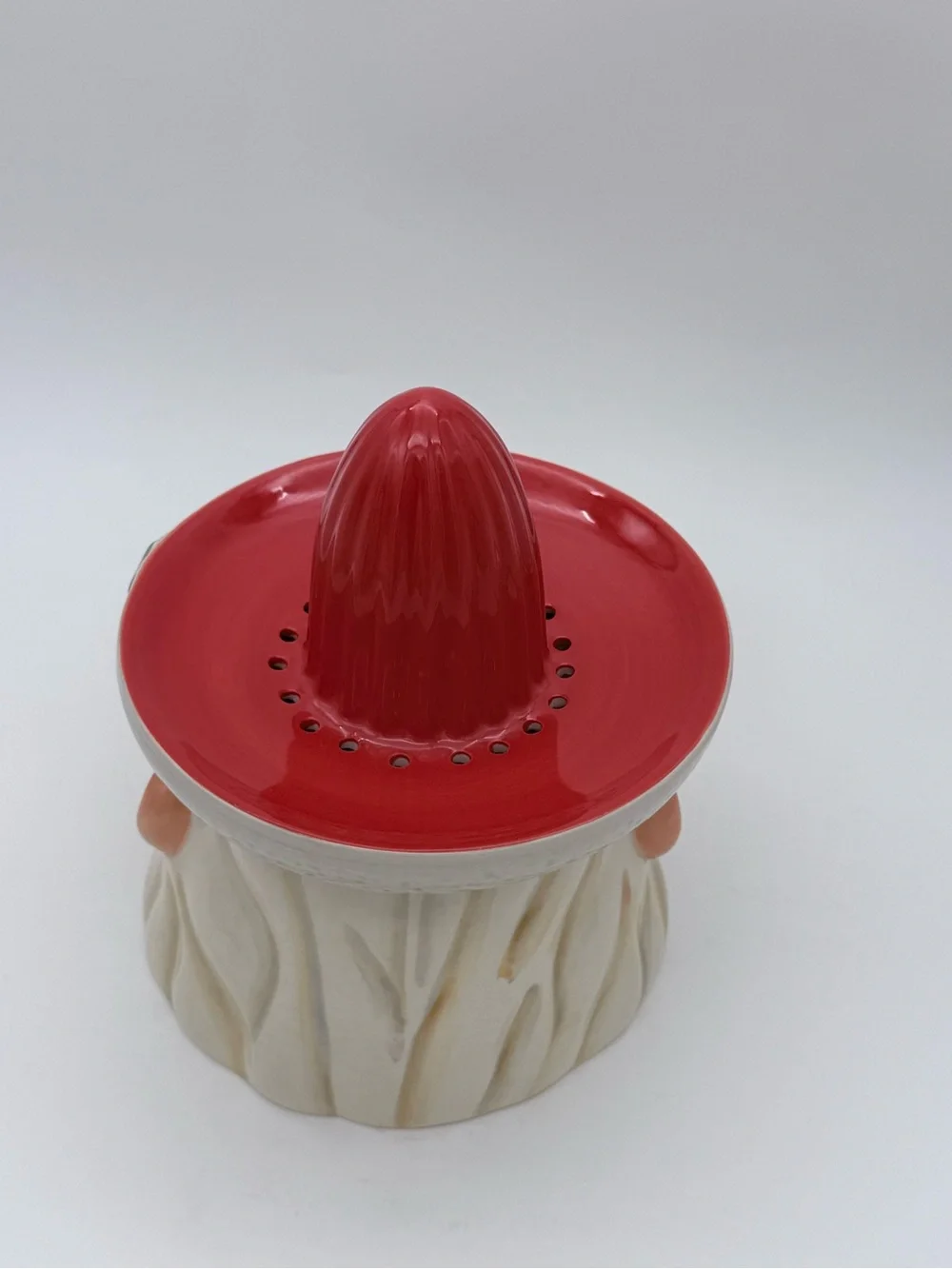 Vintage Cracker Barrel 2pc Santa Claus Juicer Reamer & Jug 8”